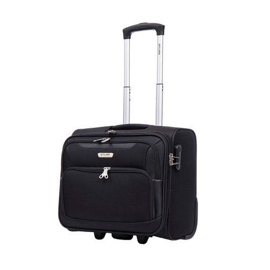 Skylark Lightweight Laptop Bag with Quick-Rolling Wheels and Easy-Access Front Pocket - fits Laptops up to 16 inch (40 cm), Black (BT200)