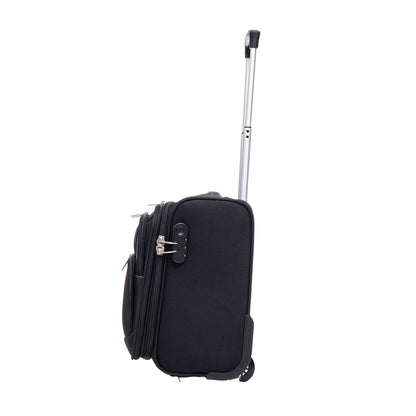 Skylark Lightweight Laptop Bag with Quick-Rolling Wheels and Easy-Access Front Pocket - fits Laptops up to 16 inch (40 cm), Black (BT200)
