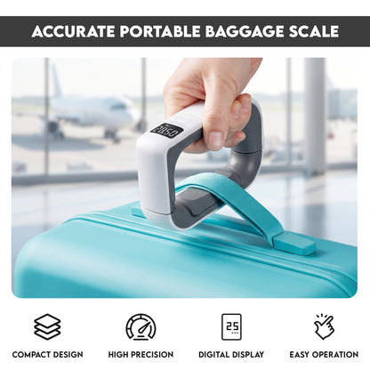 Skylark Portable Digital Luggage Scale 50kg Travel Suitcase Weigher with Tare Function White