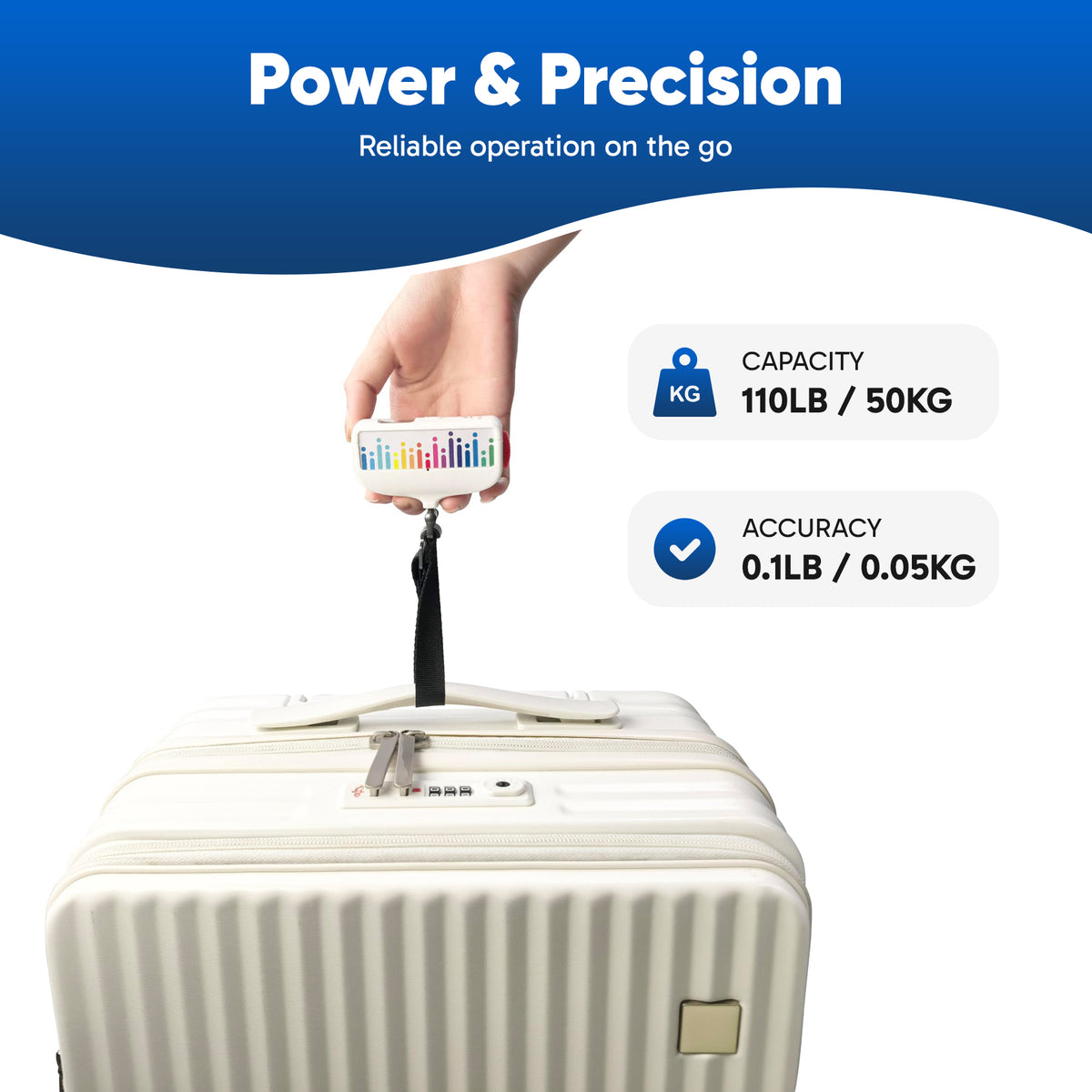 Skylark Battery-Free Digital Luggage Scale for Suitcase Weight Measurement