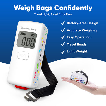 Skylark Battery-Free Digital Luggage Scale for Suitcase Weight Measurement